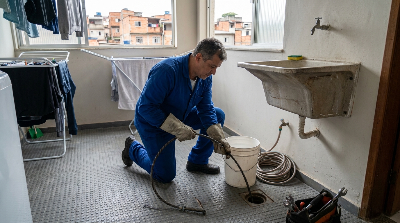 Desentupimento de Ralos Externos na Flórida, Praia Grande‑SP